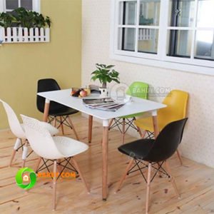 Thanh lý bàn cafe chữ nhật 1m2 màu trắng